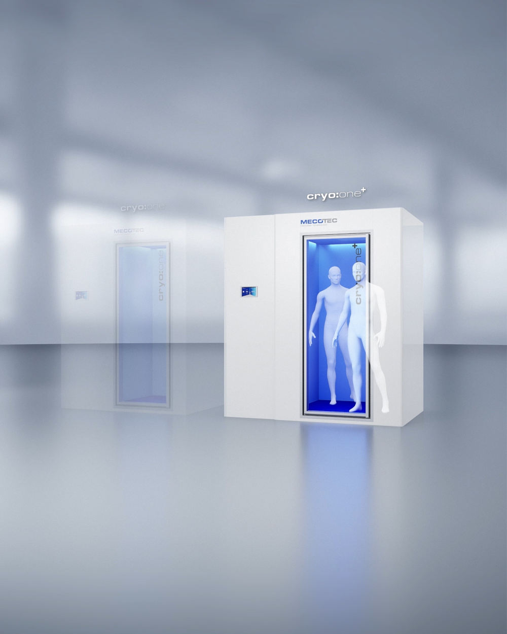 MECOTEC Cryo:One+ electric whole-body cryotherapy chamber at RegenSuites